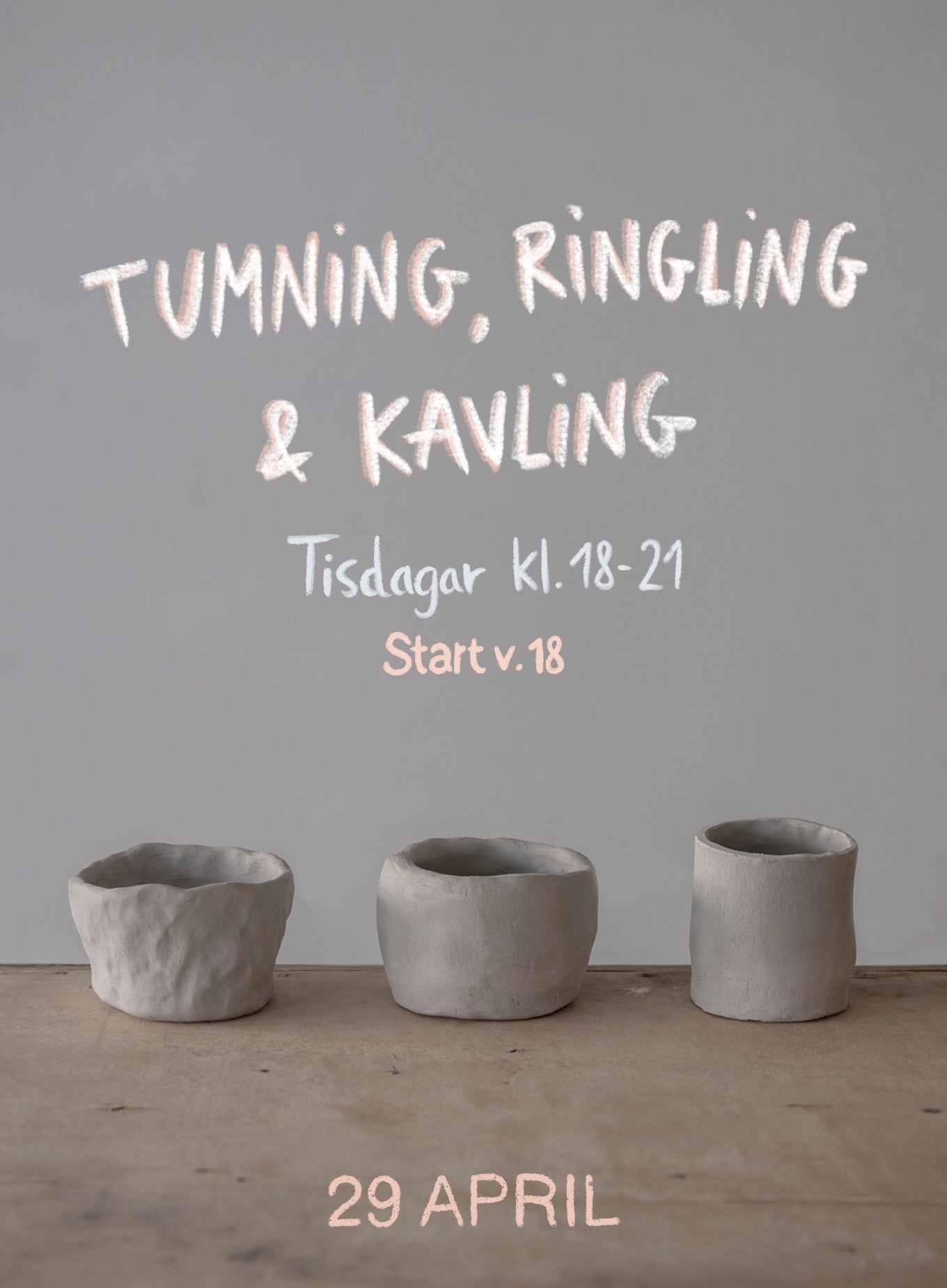 Tumma, ringla, kavla - kvällskurs tisdagar start v.18