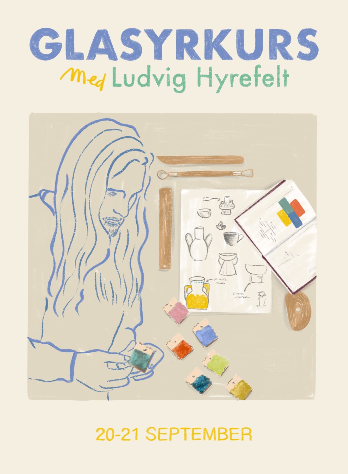 Glasyrkurs med Ludvig Hyrefelt 20-21 september 2025