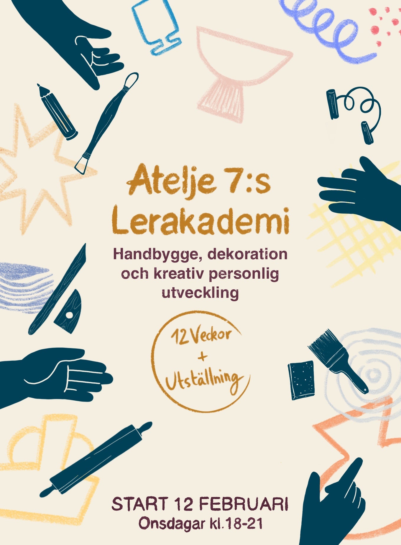 Atelje 7:s lerakademi - Anmälan (Obs priset endast anmälningsavgift)