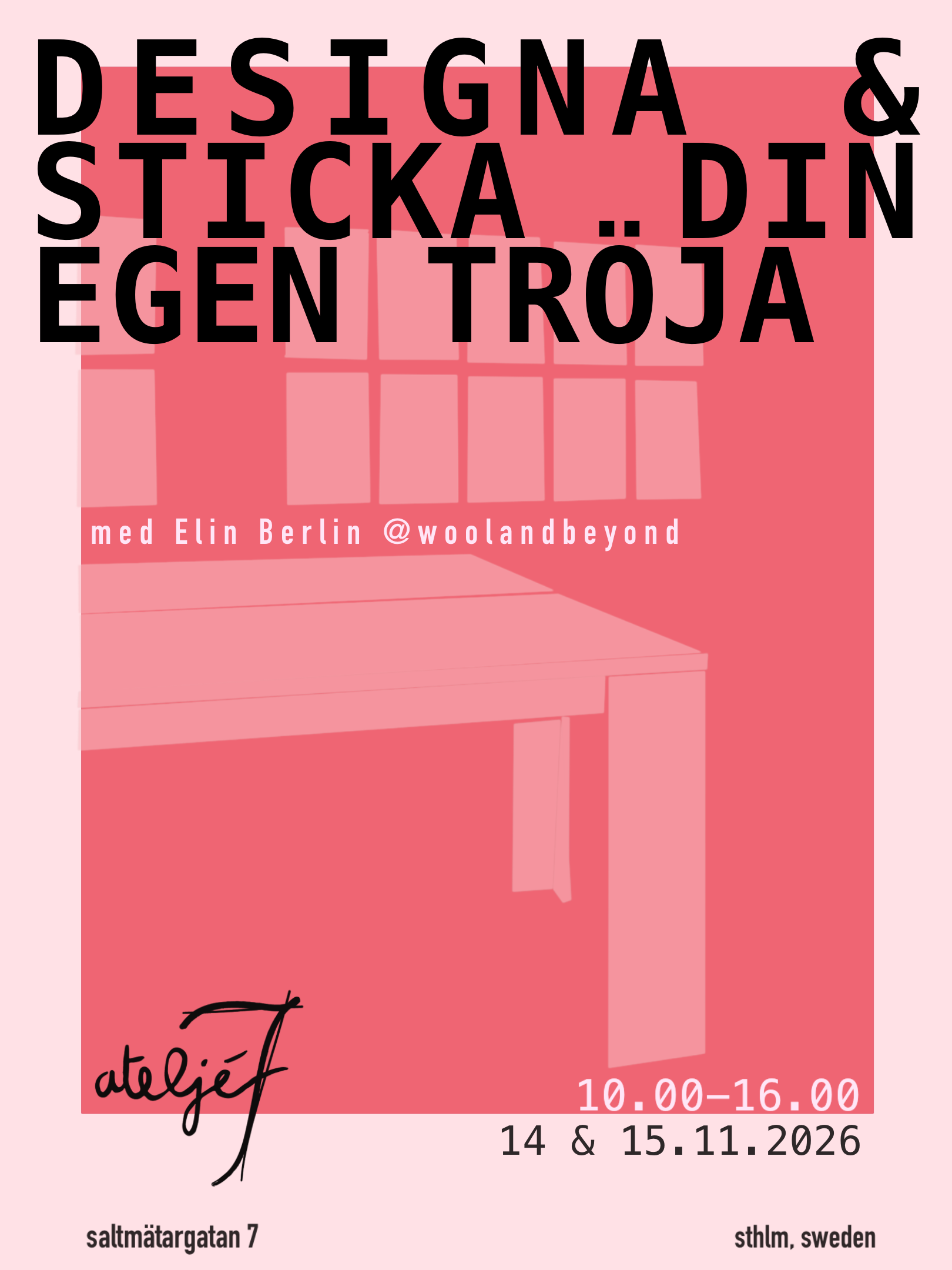 Designa & Sticka din egen tröja med Elin Berlin @woolandbeyond