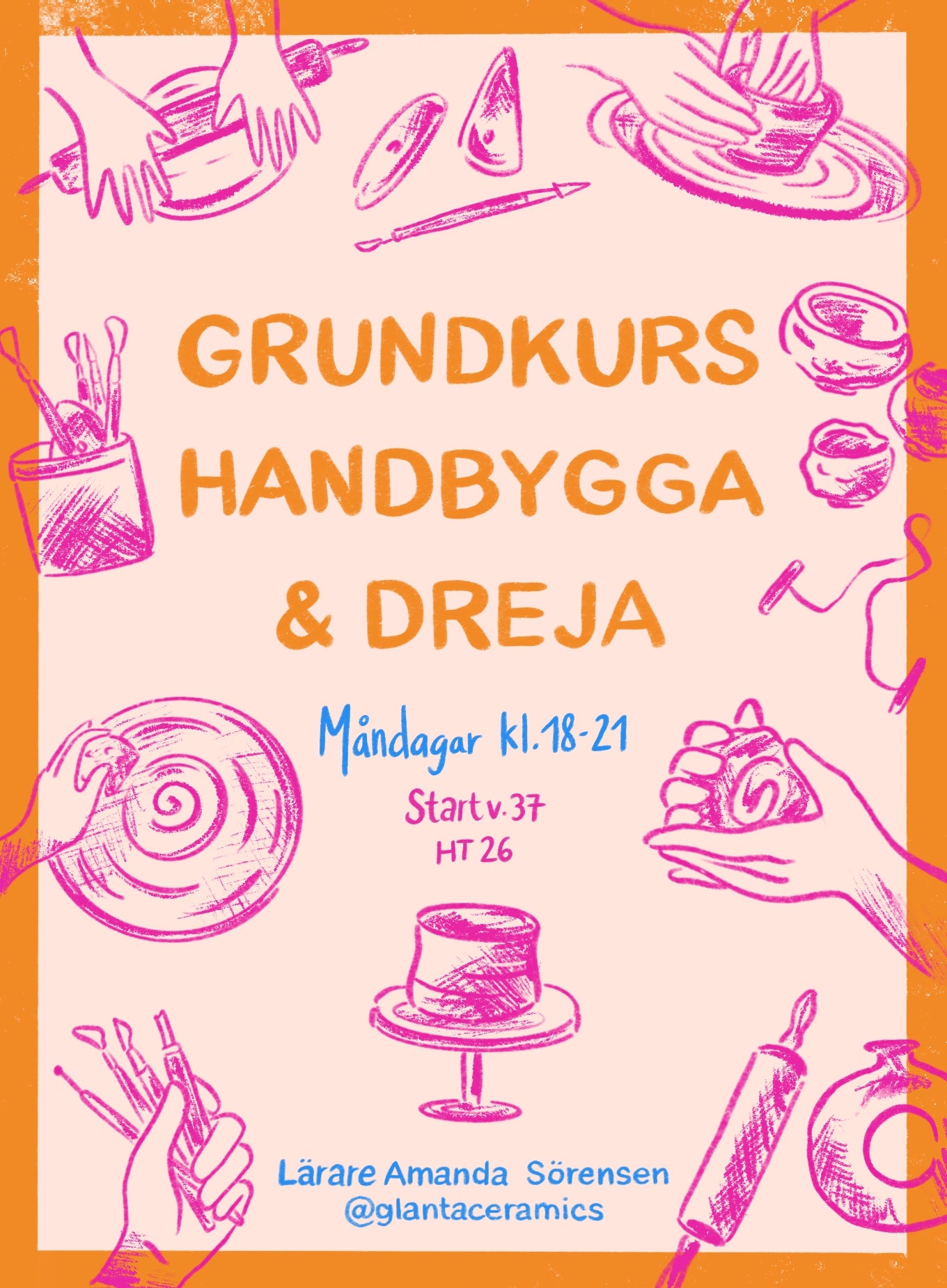 Kvällskurs: Handbygga och dreja