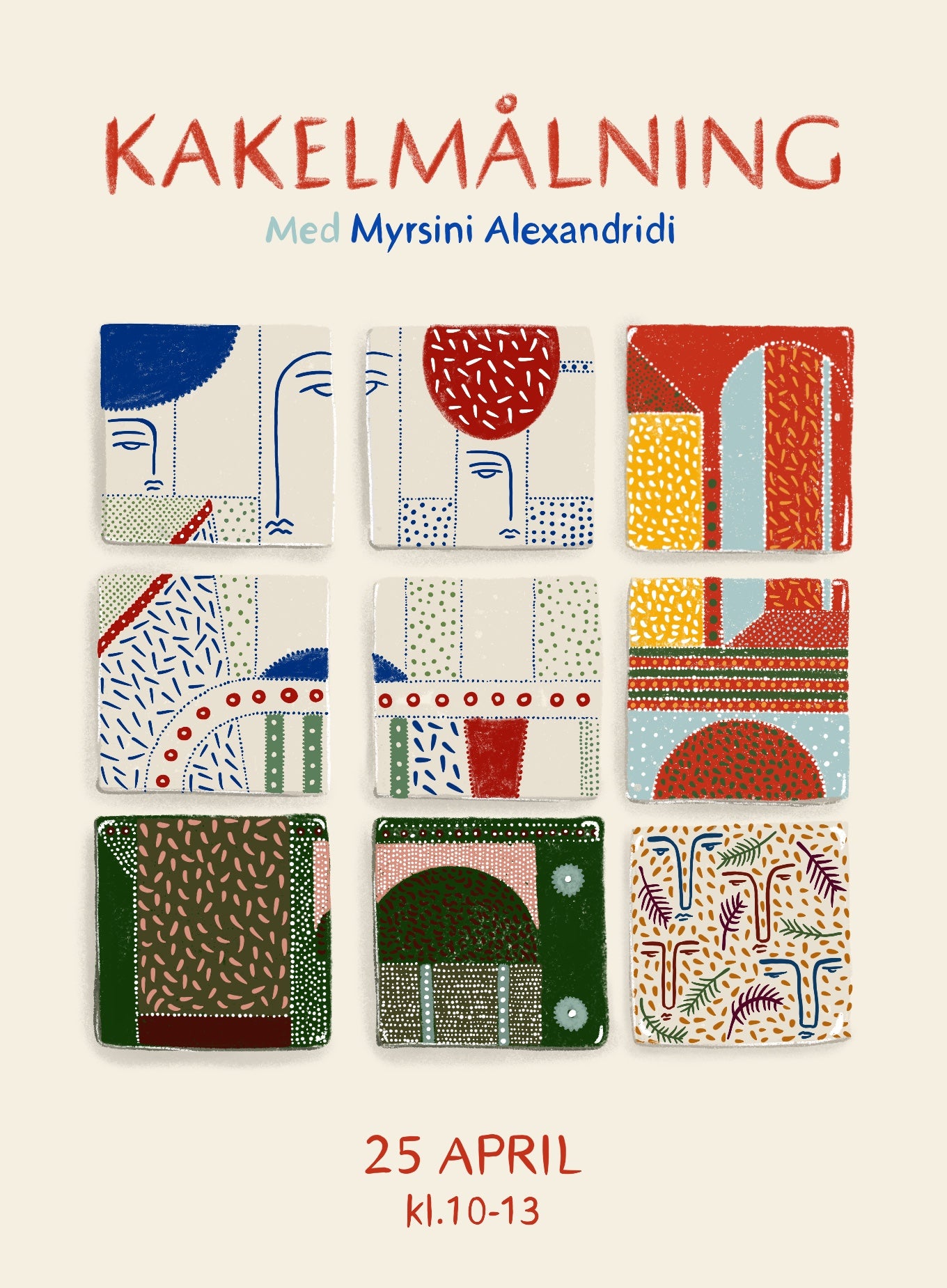 Kakelmålning med Myrsini Alexandridi