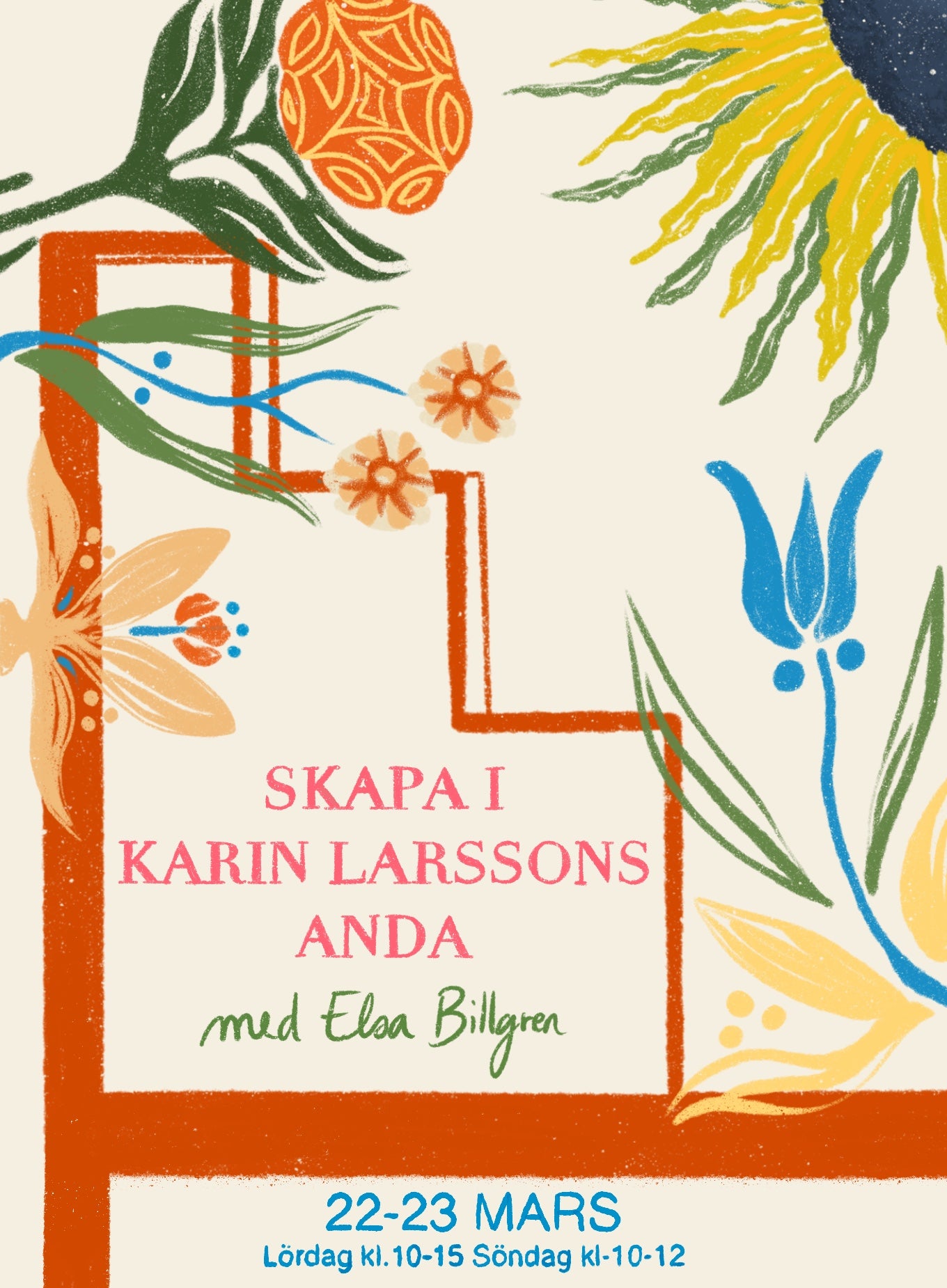 Skapa i Karin Larssons anda med inspiratören Elsa Billgren: 22-23 mars 2025