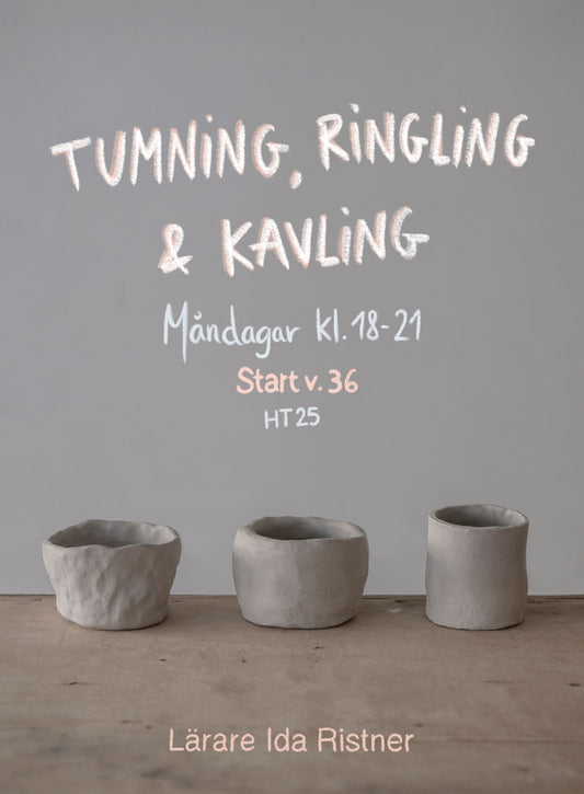 Kvällskurs måndagar 6ggr start v.36 ht 25